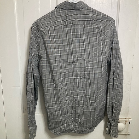 Men’s Structure black and gray plaid button down shirt size small - Picture 2 of 4